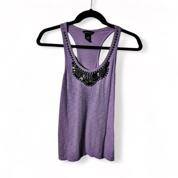 Moda‎ International - Purple Tank with Brass Embellishments - Sz. S - Picture 1 of 4
